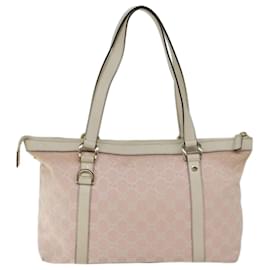 Gucci-GUCCI GG Canvas Tote Bag Pink 141470 auth 70603-Pink