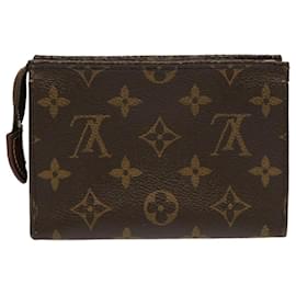 Louis Vuitton-Louis Vuitton Monogram Poche Toilette 15 Pouch M47546 LV Auth 70303-Monogram