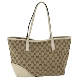 Gucci-GUCCI GG Lona Tote Bag Bege 169946 Auth yk11712-Bege