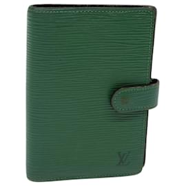 Louis Vuitton-LOUIS VUITTON Epi Agenda PM Day Planner Capa Verde R20054 Autenticação de LV 70465-Verde