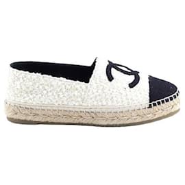 Chanel-Leather espadrilles-White