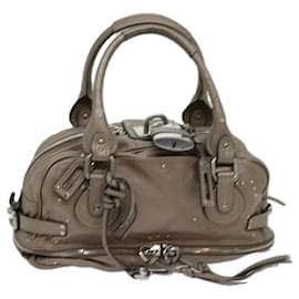 Chloé-Chloe Paddington Hand Bag Leather Bronze Auth ep3857-Bronze