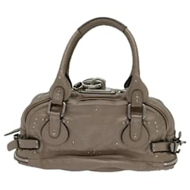 Chloé-Chloe Paddington Hand Bag Leather Bronze Auth ep3857-Bronze