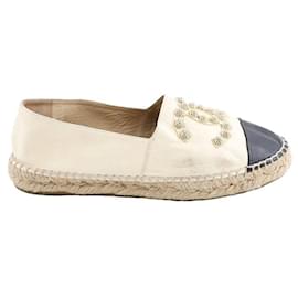 Chanel-Espadrilles aus Leder-Beige