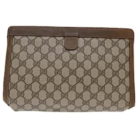 Gucci-Bolso de mano GUCCI GG Supreme Web Sherry Line PVC Beige Rojo 89 01 033 base de autenticación13461-Roja,Beige