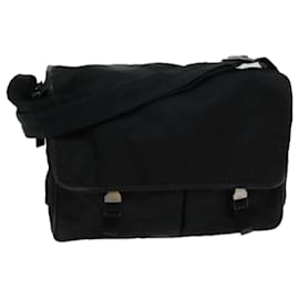 Prada-PRADA Shoulder Bag Nylon Black Auth bs13422-Black