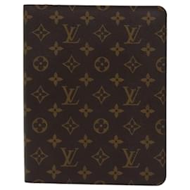 Louis Vuitton-LOUIS VUITTON Monogramm Agenda Bureau Tagesplaner Cover R20100 LV Auth-ac2875-Monogramm