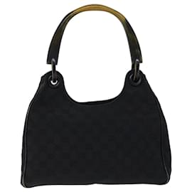 Gucci-GUCCI GG Canvas Hand Bag Black 106495 Auth FM3331-Black