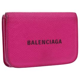 Balenciaga-BALENCIAGA Wallet Leather Pink 593813 Auth mr046-Pink