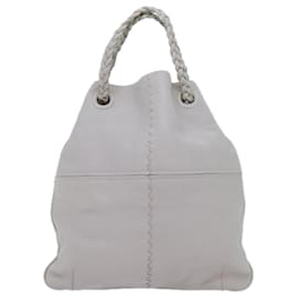 Autre Marque-BOTTEGA VENETA INTRECCIATO Hand Bag Leather White 147716 Auth am6052-White