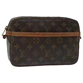 Louis Vuitton-Louis Vuitton Monogram Compiegne 23 Bolsa de Embreagem M51847 LV Auth yk11592-Monograma