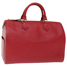 Louis Vuitton-Louis Vuitton Epi Speedy 30 Bolsa de Mão Castelhano Vermelho M43007 Autenticação LV Sr.081UMA-Outro