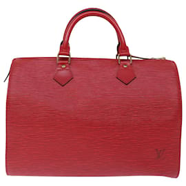 Louis Vuitton-Louis Vuitton Epi Speedy 30 Bolsa de Mão Castelhano Vermelho M43007 Autenticação LV Sr.081UMA-Outro