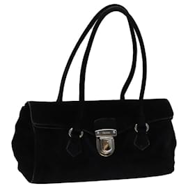 Prada-PRADA Shoulder Bag Suede Black Auth bs13416-Black
