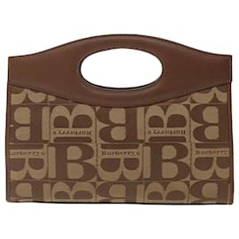 Autre Marque-Burberrys Hand Bag Canvas Beige Brown Auth ac2851-Brown,Beige