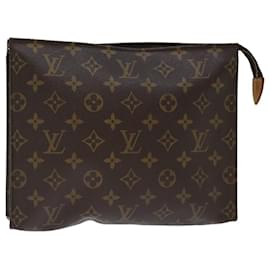 Louis Vuitton-Toilette Poche Louis Vuitton Monogram 26 Bolsa M47542 LV Auth yk11563-Monograma