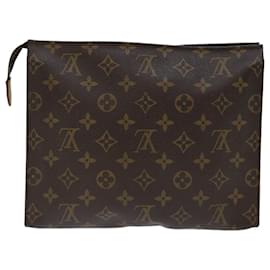 Louis Vuitton-Louis Vuitton Monogram Poche Toilette 26 Bolsa M47542 LV Auth yk11563-Monograma