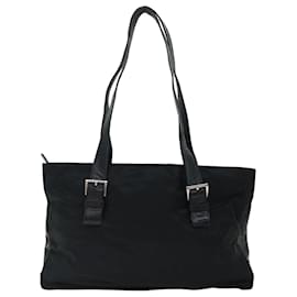 Prada-PRADA Shoulder Bag Nylon Black Auth 70790-Black