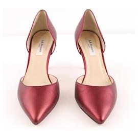 Lk Bennett-Burgundy heels-Dark red