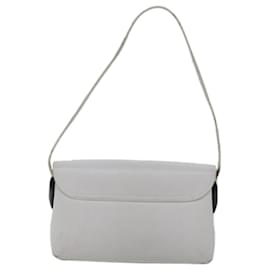 Gucci-GUCCI Shoulder Bag Leather White 001 1998 1766 auth 70524-White