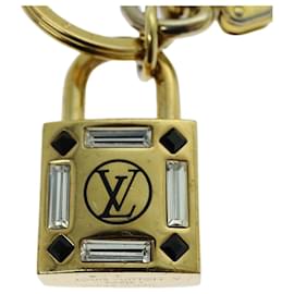 Louis Vuitton-LOUIS VUITTON Rock Me Strass Schlüsselanhänger Gold M64528 LV Auth 70418-Golden