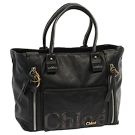 Chloé-Chloe Hand Bag Leather Black Auth yk11424-Black
