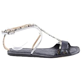 Chloé-Sapatos de sandália de couro-Preto