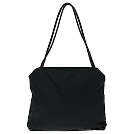Prada-PRADA Hand Bag Nylon Black Auth 70590-Black