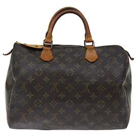 Louis Vuitton-Louis Vuitton Monogram Speedy 30 Bolsa de mão M41526 LV Auth yk11569-Monograma