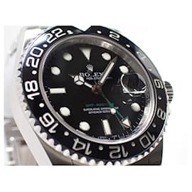 Rolex-ROLEX GMT Master II noir 116710Série LN V'10 Pour des hommes-Argenté
