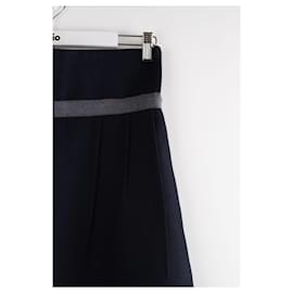 Marni-falda de lana-Azul marino