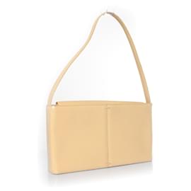 Donna Karan-DKNY, bolsa de ombro em couro amarelo claro-Amarelo