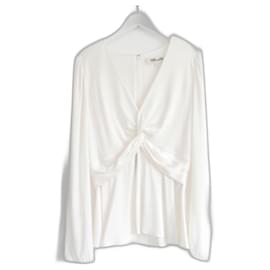 Diane Von Furstenberg-Diane Von Furstenberg textured silk blouse-Cream