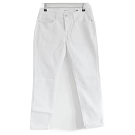 Frame Denim-Frame Le Garcon White Boyfriend Jeans-White