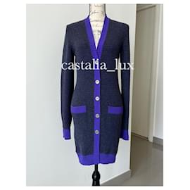 Chanel-Paris / London Cashmere Cardi Coat-Blue