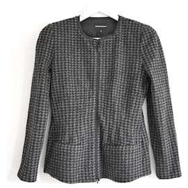 Emporio Armani-Emporio Armani Grey Small Check Jacket-Grey