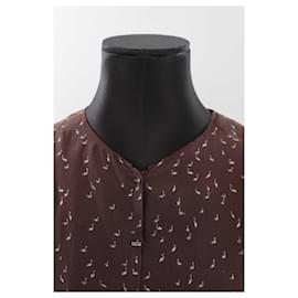 Fendi-Silk wrap blouse-Brown