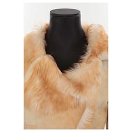 Plein Sud-Fur coat-Beige