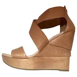 Diane Von Furstenberg-DvF Opal heeled platform sandals-Brown