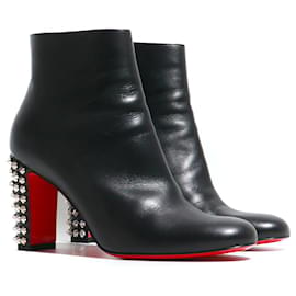 Christian Louboutin-CHRISTIAN LOUBOUTIN Tacones T.UE 38.5 Cuero-Negro