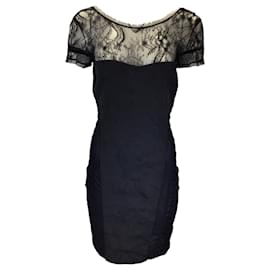 Autre Marque-Emilio Pucci Black Short Sleeved Lace Dress-Black
