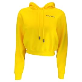 Autre Marque-Off-White Yellow Hoodie Hooded Cotton Sweatshirt-Yellow
