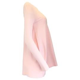 Autre Marque-Alaia Light Pink Long Sleeved Viscose Knit Top-Pink