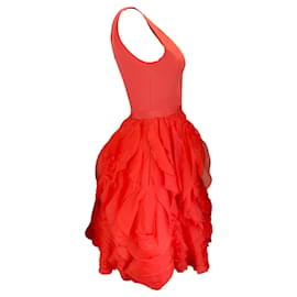 Autre Marque-Vestido de seda vermelho sem mangas Zac Posen-Vermelho