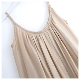 Autre Marque-Loup Charmant Nova Pale Gold Silk Maxi Dress-Golden