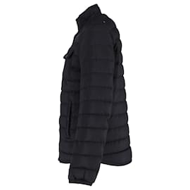 Moncler-Moncler Fauscoum Quilted Down Jacket In Navy Blue Nylon-Blue