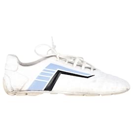 Prada-Tênis Prada Rev em couro branco-Branco