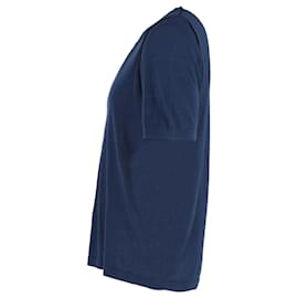 Hermès-Camiseta Hermes con cuello redondo en algodón azul-Azul