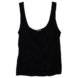 Saint Laurent-Camiseta sin mangas Yves Saint Laurent de algodón negro-Negro