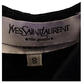Saint Laurent-Camiseta sin mangas Yves Saint Laurent de algodón negro-Negro